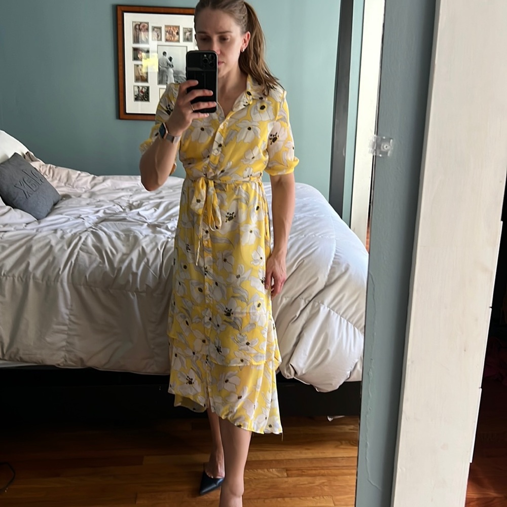 Yellow Banana Republic flower dress